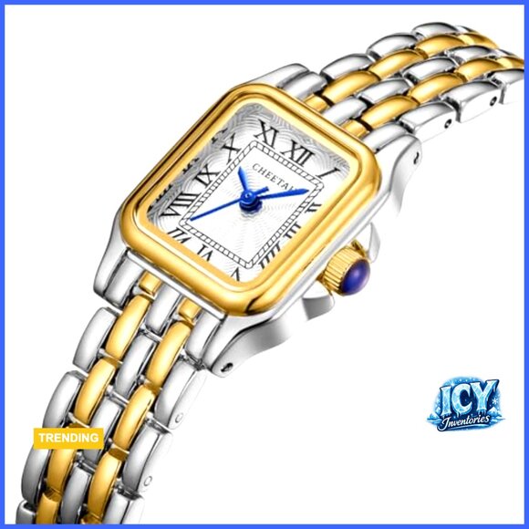 Gold Plated Women\'s Watch with Roman Dial and Adjustable Bracelet main image 7